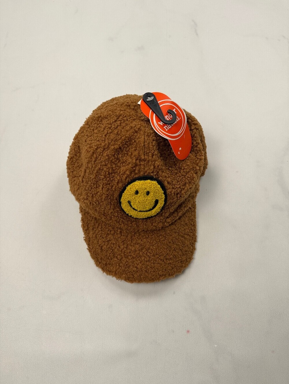 Wonder Nation Smiley Face Trucker Hat Brown Statement Piece - Boys One Size